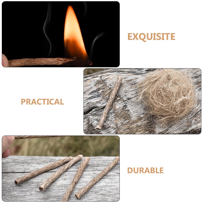 30 Pcs Outdoor Fire Starter Rope Woodburning Tools Survival Wick Camping  Kindling 