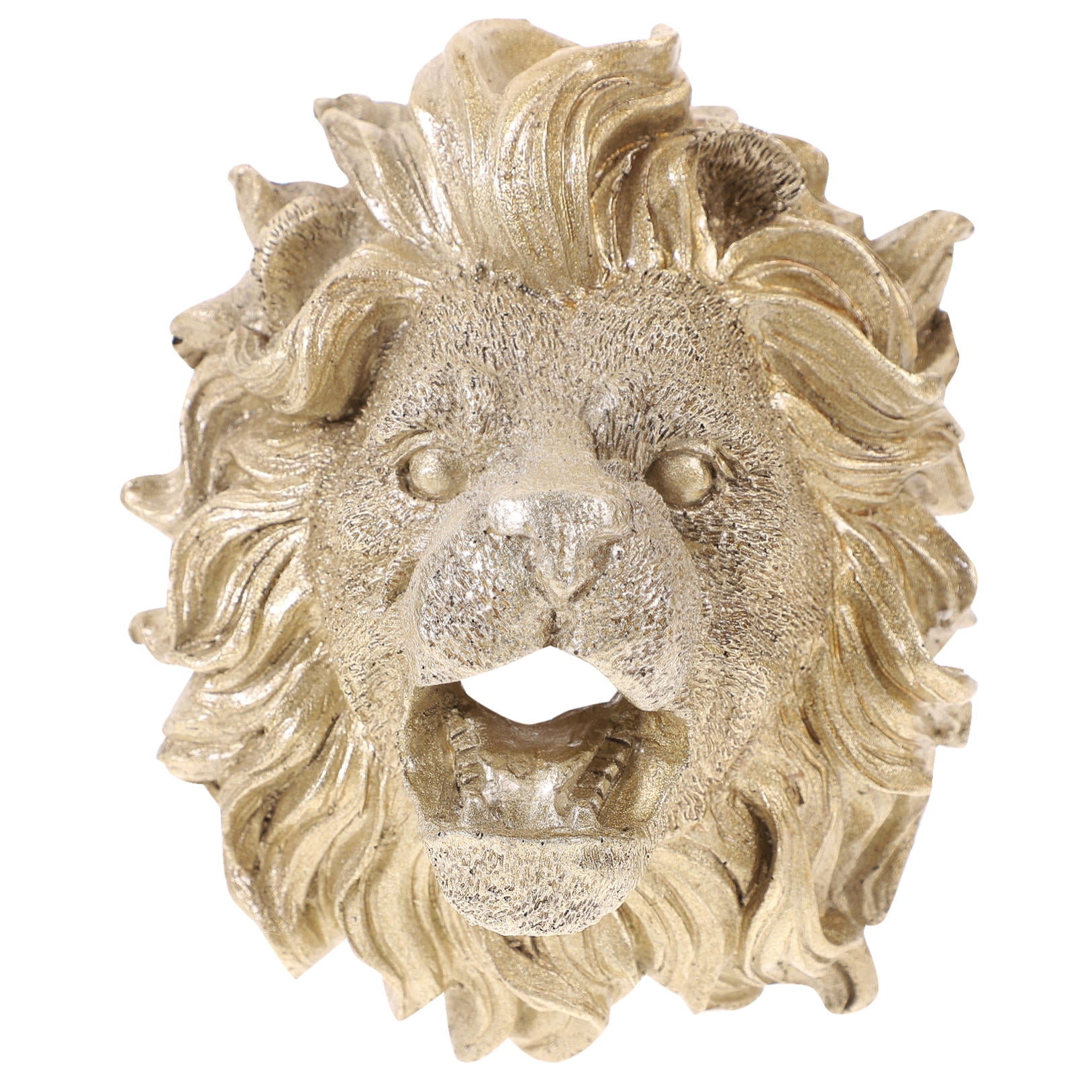 BESTOYARD Resin Lion Head Fountain Nozzle Wall Hanging Fountain Sprayer for Yard Pond Decoration