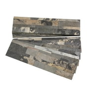 Aspect Peel and Stick Stone Overlay Kitchen Backsplash Tile - Medley Slate (Approx. 15 sq ft Kit)