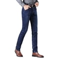 thumbnail image 4 of Pantalones De Vaquero De Hombre De Negocios Casual, Ligeros Y Rectos Para El Trabajo, 4 of 7