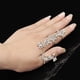 thumbnail image 2 of GOOHOCHY Anillos ajustables para nudillos, varios dedos, juego de cristales, joyería de moda para mujer (plata), 2 of 8
