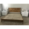 BME Christiana 49" Platform Bed Frame Queen with Headboard, Rustic ...