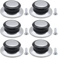 thumbnail image 1 of 6-piece Pot Lid Handle Heat-resistant Knob Stainless Steel Bakelite Lid Knob Replacement Handle Handle Round Universal Household Kitchen Cookware, 1 of 5
