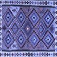 thumbnail image 1 of Ahgly Company Machine Washable Indoor Square Persian Blue Traditional Area Rugs, 3' Square, 1 of 4