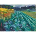 thumbnail image 2 of Edvard Munch 14x11 Gold Ornate Wood Frame and Double Matted Museum Art Print Titled - Cabbage Field (1915), 2 of 4