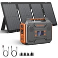 thumbnail image 3 of Portable Solar Generator, 300W Portable Power Station with Foldable 60W Solar Panel, 110V Pure Sine Wave, 280Wh Lithium Battery Pack with DC AC Outlet for Home Use RV Outdoor Camping Adventure, 3 of 4