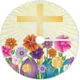 thumbnail image 1 of FMSHPON Happy Easter EggCross Xmas Christmas Tree Skirt Stand Mat for Holiday Party Decoration Indoor Outdoor 48 inches, 1 of 6