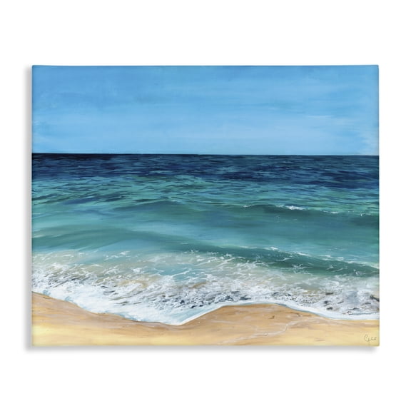 Stupell Industries Coastal Coastal Beach Foam Canvas Art, 30 x 24, by Georgie Harrison