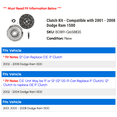 thumbnail image 2 of Clutch Kit - Compatible with 2001 - 2008 Dodge Ram 1500 2002 2003 2004 2005 2006 2007, 2 of 2