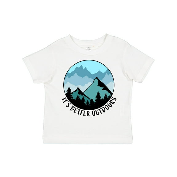 Inktastic It's Better Outdoors Mountains in Blue Boys or Girls Toddler T-Shirt