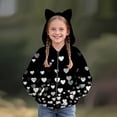 thumbnail image 2 of YunPes Cute Cat Ear Hoodies for Girls Heart Graphic Hooded Jacket Zip up Oversized Aesthetic Sweatshirts Valentines Day Fleece Coats, 2 of 4
