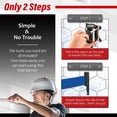 thumbnail image 6 of DuraSteel Wall Mount Retractable Belt Barrier - 9.2 Ft Blue Belt in Sturdy Stainless Steel Case - Guardian 1.0 Indoor & Outdoor Do Not Cross Caution Tape for Crowd Control Queue Barrier, Line Divider, 6 of 7