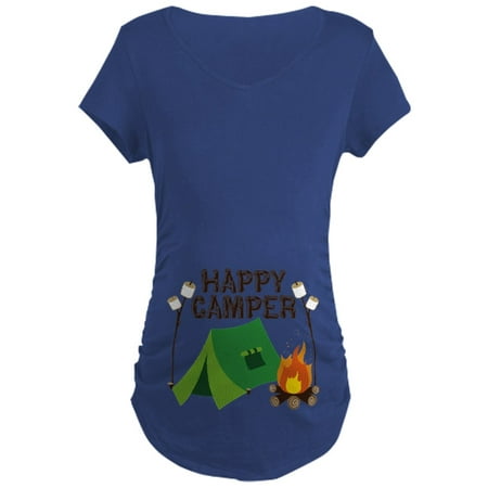 

CafePress - Happy Camper Maternity T Shirt - Maternity Dark T-Shirt