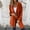 Orange, variant on Women Coats Under 25.00 Women's Winter New Casual Solid Color Button Woolen Coat Mid-Length Lapel Pocket Jacket Coat Top Long Sleeve Sale Khaki Xl