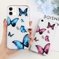 thumbnail image 2 of 2 Pack Girly Case for iPhone 11 Pro Max Case Cute Butterfly Pattern Design Crystal Clear Girls Women Soft TPU Rubber Shockproof Anti-Scratch Protective Cover for iPhone 11 Pro Max-Blue&Pink, 2 of 7