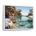 thumbnail image 2 of Designart "Secluded Cove Rocky Beach wall art" Nautical & Beach Floater Framed Canvas Art Print, 2 of 7
