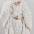thumbnail image 4 of Beautyrest Malea 60x70 Shaggy Fur Weighted Blanket with Removable Cover, Ivory 12lbs, 4 of 8