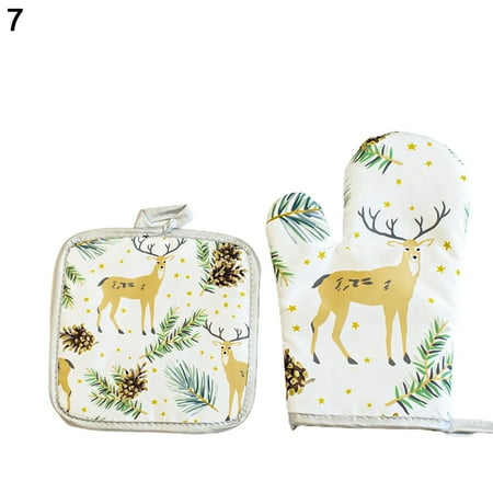 

Meizhencang 1 Set Heat Insulation Anti-scalding Glove Exquisite Wide Application Polyester Washable Kitchen Pad for Home