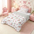thumbnail image 2 of Manfei Cottagecore Blossom Rose Twin Comforter Sets 2pcs,Romantic Flowers Leaves Bedding Set,1 Comforter and 1 Pillowcase,Reversible, 2 of 6