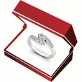 thumbnail image 4 of 0.50 Carat (ctw) 10K White Gold Round White Diamond Ladies Two Stone Bypass Style Bridal Engagement Ring 1/2 CT, 4 of 4