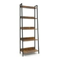 thumbnail image 2 of CAPHAUS 5 Tier Ladder Bookshelf, 24 Inch Width Free Standing Shelf, Bookcase Shelf Storage Rack Organizer, Industrial Book Shelves for Home Office, Living Room, Kitchen, Rustic Oak, Vintage Shelves, 2 of 9