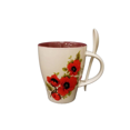thumbnail image 1 of Ensemble Tasse et Cuillère Fleur de Coquelicot, 1 of 1