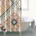 thumbnail image 5 of Extra Long Boho Shower Curtain 72x84 Inches - Vintage Floral & Tropical Leaves Pattern, Waterproof Bohemian Bathroom Decor with 12 Hooks, Tribal Rustic Style, 5 of 5
