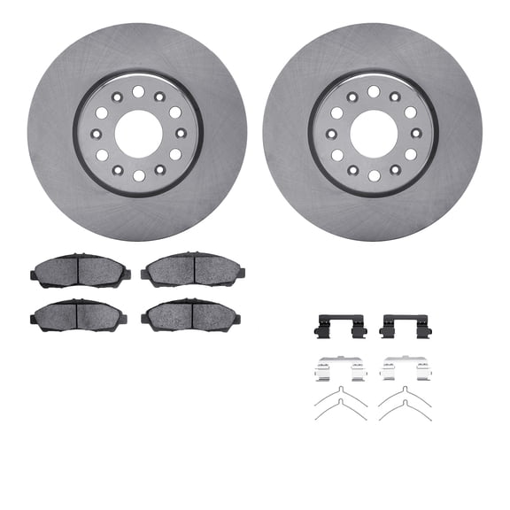Dynamic Friction Company Front Brake Rotors with 5000 Advanced Brake Pads includes Hardware 6512-48399