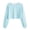 #0377-Sky Blue, variant on Uootdi Casual Tops for Women Crewneck Long Sleeve Floral Print Cropped Hem Fall Winter Casual Sweatshirts Gift