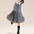 thumbnail image 5 of Coerni Girls Pleated School Uniform Dress Knee Length A-Line Tank Dress Preppy Style Toddler & Teen Sleeveless Jumper Dress 3-18 Years, 5 of 7