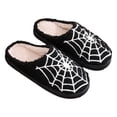thumbnail image 2 of Pantuflas algodón con telaraña Halloween pantuflas felpa Baotou para interiores estampadas para el (44-45) [Adecuadas para 43-44 pies], 2 of 9