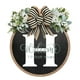 thumbnail image 5 of Placas decorativas colgantes para corona de puerta de entrada, con apellidos durante todo el año, elegante decoración de pared, letrero con nombre personalizado, acento festivo para puerta,, 5 of 8
