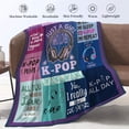 thumbnail image 5 of Gresahom K-POP Lovers Gifts For Girls Women, K-POP Throw Blanket For K-POP Enthusiasts K-POP Accessories for K-POP Fans, Funny K-POP Theme Gift Birthday Gradution Christmas Gifts(30"x40"), 5 of 7