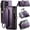 Purple, variant on Crossbody for Samsung Galaxy S26 Ultra Case Wallet【RFID Blocking】 with 10-Card Holder Zipper Bills Slot, Soft PU Leather Magnetic Flip Wristlet Shoulder Strap Wallet Case for Women