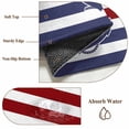 thumbnail image 6 of Round Rugs 3Ft, Anchor Red Round Area Rug Washable Indoor Throw Carpet, Modern Navy Blue White Striped Nautical Small Non Slip Circle Rug for Bedroom Living Room Home Decor Aesthetic, 6 of 8
