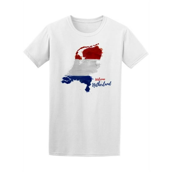 Netherlands Flag Watercolor Tee Men's -Image by Shutterstock