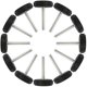 thumbnail image 1 of Uxcell M8x50x40mm Patas de deslizamiento ajustables para muebles, niveladores, protector de suelo para patas de mesa 12pcs, 1 of 5