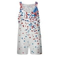 thumbnail image 4 of Girls' Casual Comfortable And Breathable Independence Day Print Jumpsuit, 4 of 5