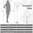thumbnail image 3 of Costway 3 Pack Lamp Set Table & Floor Lamp with Weighted Base & Eye-Protecting Lamp Shade, 3 of 10
