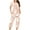 Pink, variant on Tnhcen Women's Festive Halloween Print 2-Piece Pajamas Short Sleeve Capri Pants with Pockets Cozy Homewear S-3XL