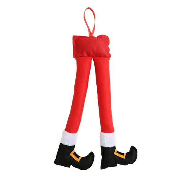 Christmas Party Pendant Accessories Decorative Santa Claus Leg Tree Ornament Auto Trunk Decor for All Car Model