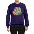 thumbnail image 2 of Wild Bobby Rainbow Painted I've Got The Whole World Dean Russo Design Inspirational/Christian Unisex Crewneck Sweatshirt, Purple, XX-Large, 2 of 6