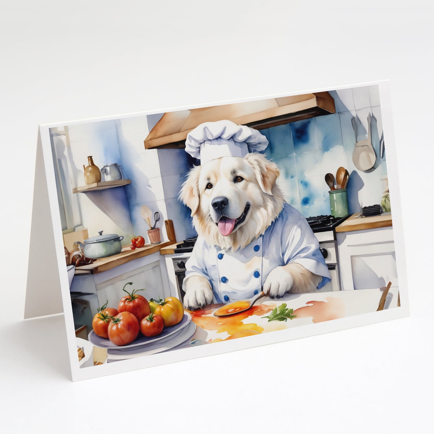 Chinese Crested The Chef Greeting Cards Pack of 8 7 in x 5 in