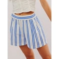 thumbnail image 3 of Women Y2K Striped Shorts Elastic Waist Cute Pajama Boxer Shorts Summer Lounge Pj Sleep Short Bottom Sleepwear Streetwear, 3 of 7