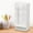 White, variant on Ikohbadg Transparent Desktop Storage Box, Flat Partition Shelf Organizer, Desk Pencil Holder, Portable Storage Rack for Office Supplies and Cosmetics
