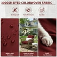 thumbnail image 3 of Kimunuk Outdoor Seat Cushion Set, 19" X 19" X 4" Water-Resistant & Fade-Resistant Patio Furniture Replacement Cushions with Handle and Straps for Sofa Chair, Burgundy, 3 of 7