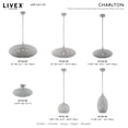thumbnail image 2 of 49181-80 Livex Lighting Charlton - 1 Light Pendant in Contemporary Style - 9.88 Inches wide by 18.75 Inches high-Nordic Gray Finish    -Traditional, 2 of 8