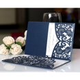 thumbnail image 3 of Tarjetas de invitación de boda cortadas con láser, elegantes tarjetas de felicitación, negocios personalizados con tarjetas RSVP, suministros de decoración para fiestas, azul y blanco, 1 pieza, 3 of 4