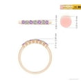 thumbnail image 4 of ANGARA Natural 0.24 Ct. Amethyst with Diamond Non Eternity Stackable Ring in 14K Rose Gold for Women (Ring Size: 11), 4 of 9