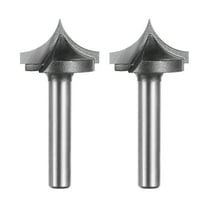 Uxcell 2pcs Point Cutting Roundover Router Bit 7/16" Radius 7/8" Dia CNC Router Bit